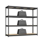 Tunglastställ med 4 stabila hyllplan av 8 mm tjock MDF