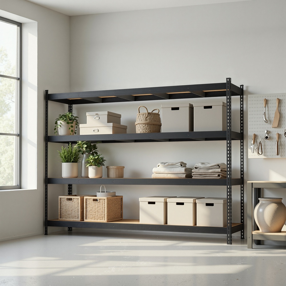 Heavy-duty shelving unit, freestanding with 4 shelves, 60 x 200 x 183 cm - Image 4