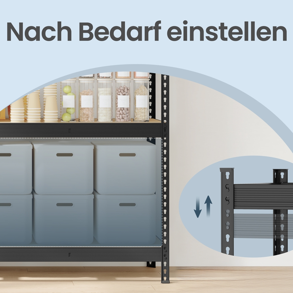 Heavy-duty shelving unit, freestanding with 4 shelves, 60 x 200 x 183 cm - Image 7