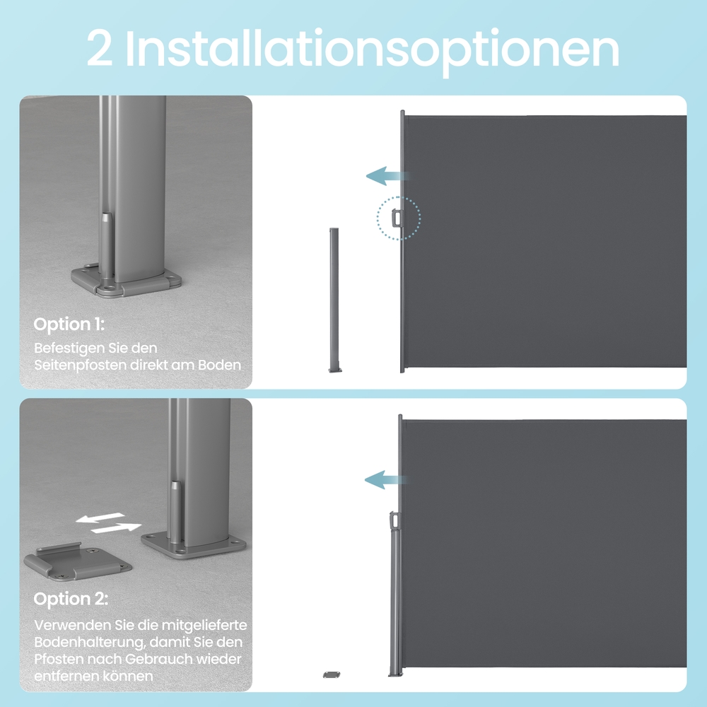 Side awning, retractable side roller shade, privacy screen - Image 4