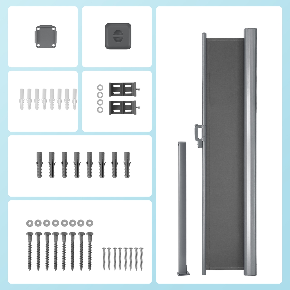 Side awning, retractable side roller shade, privacy screen - Image 5