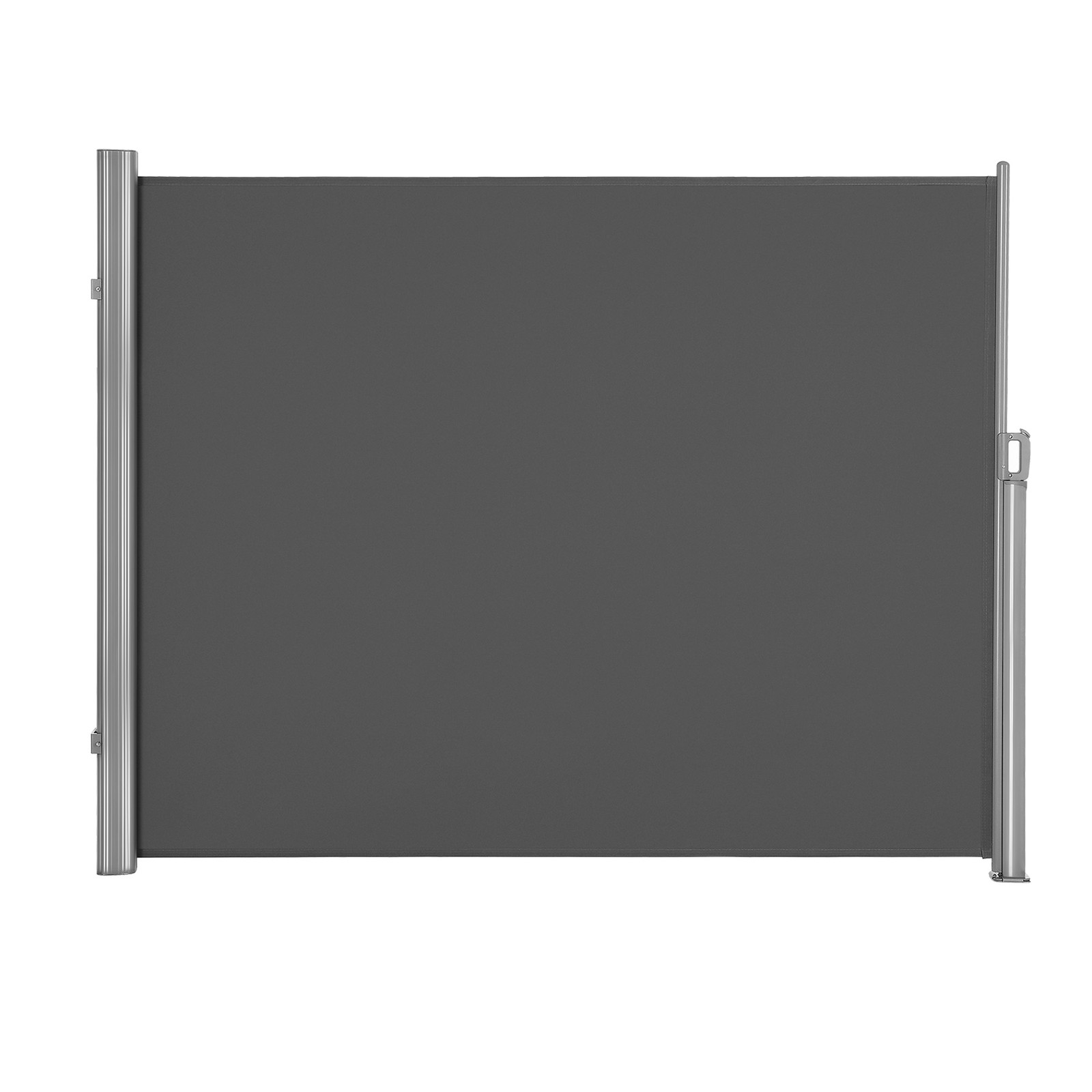 Side awning with aluminum alloy cassette, extendable, opaque