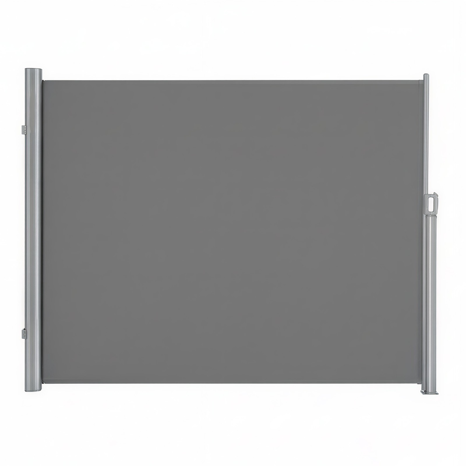 Side awning with aluminum alloy cassette, extendable, opaque