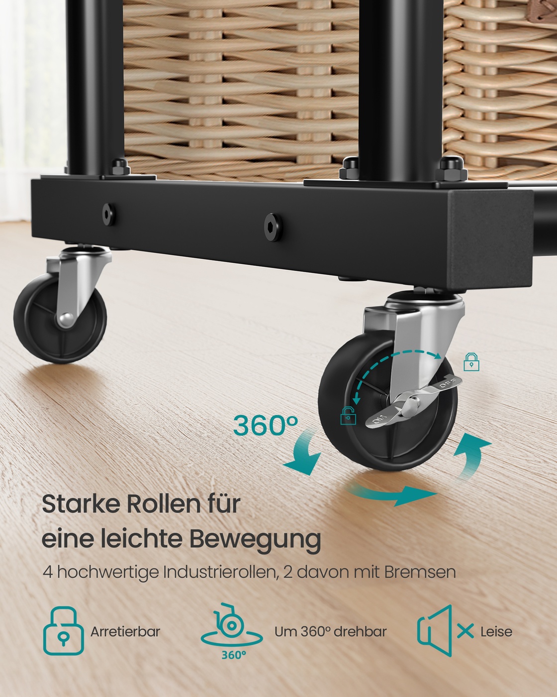 Clothes Rack Double Rods Holds up to 90 kg 46.5 x 110 x 155.5 cm Ink Black - Image 4