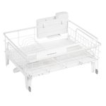 Dish rack with pull-out drip tray, drying rack, rotates 360°