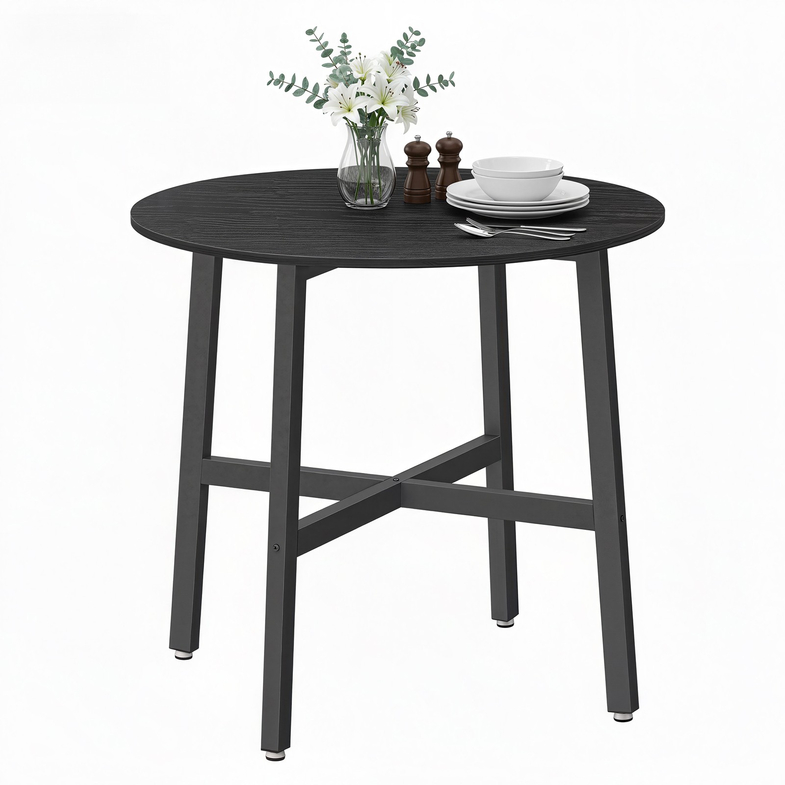 Round kitchen table, small dining table in industrial design, for the office - Image 2
