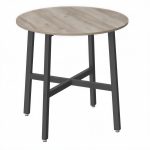 Round kitchen table, small dining table in industrial design, for office and living room