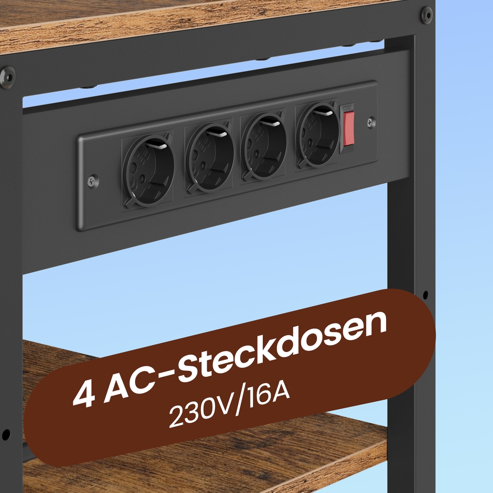 Kitchen shelf with outlets, freestanding shelf, microwave shelf - Image 5