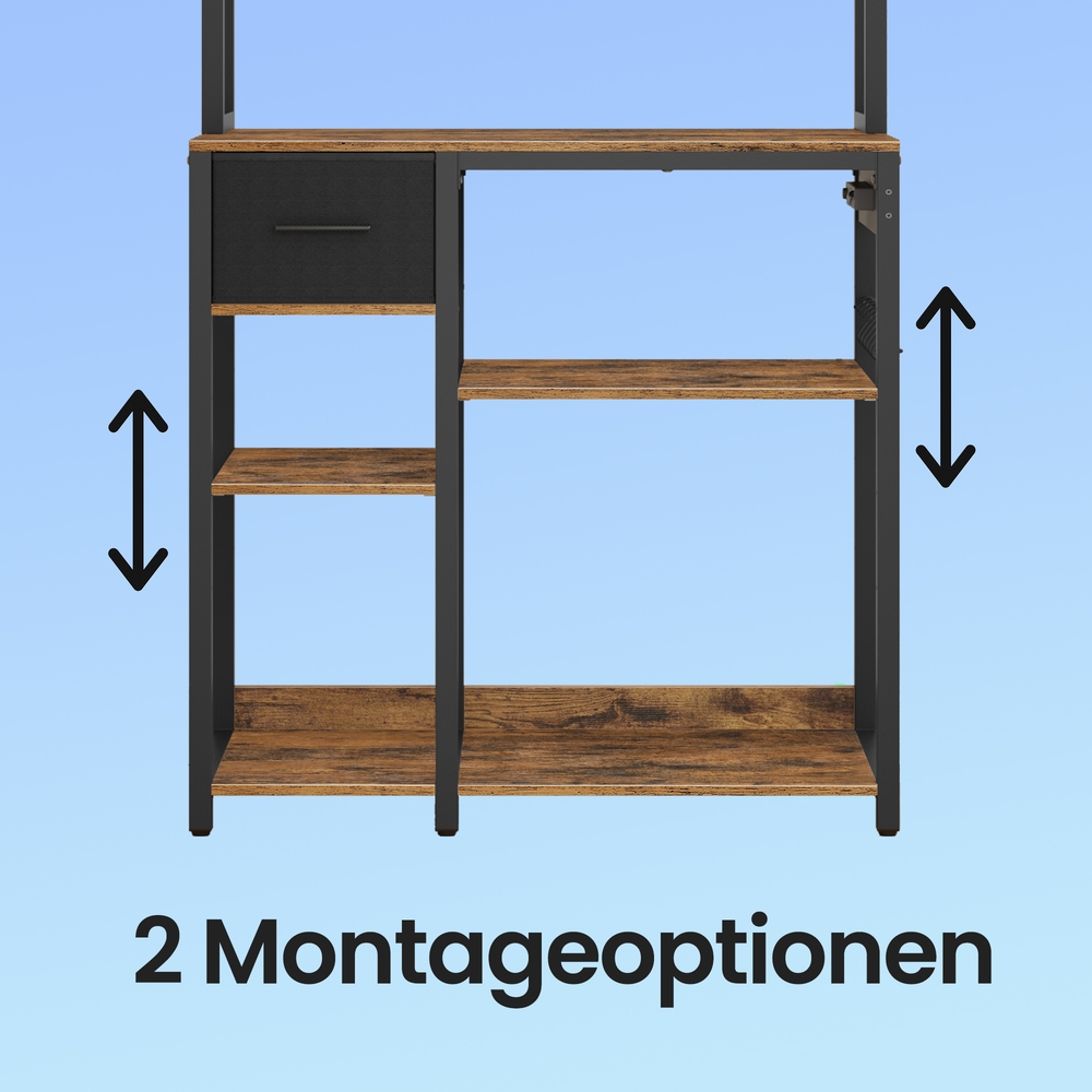 Kitchen shelf with outlets, freestanding shelf, microwave shelf - Image 6