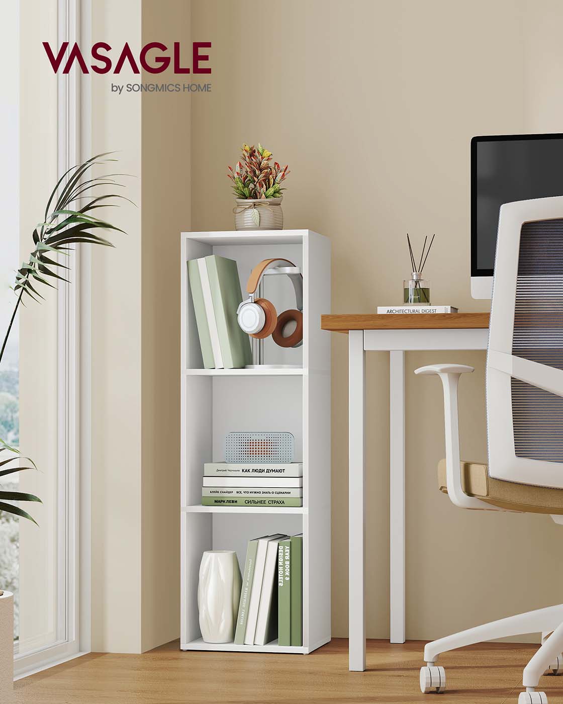 Bookcase with 3 open storage shelves - Image 2