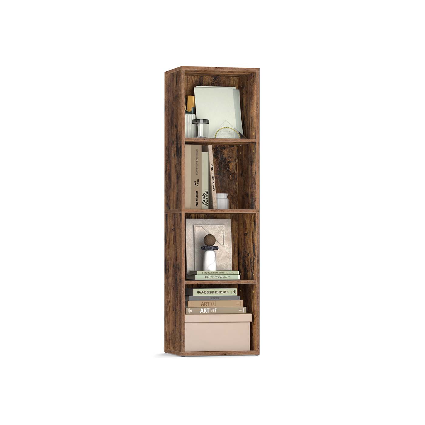 Bookcase with 4 open storage shelves