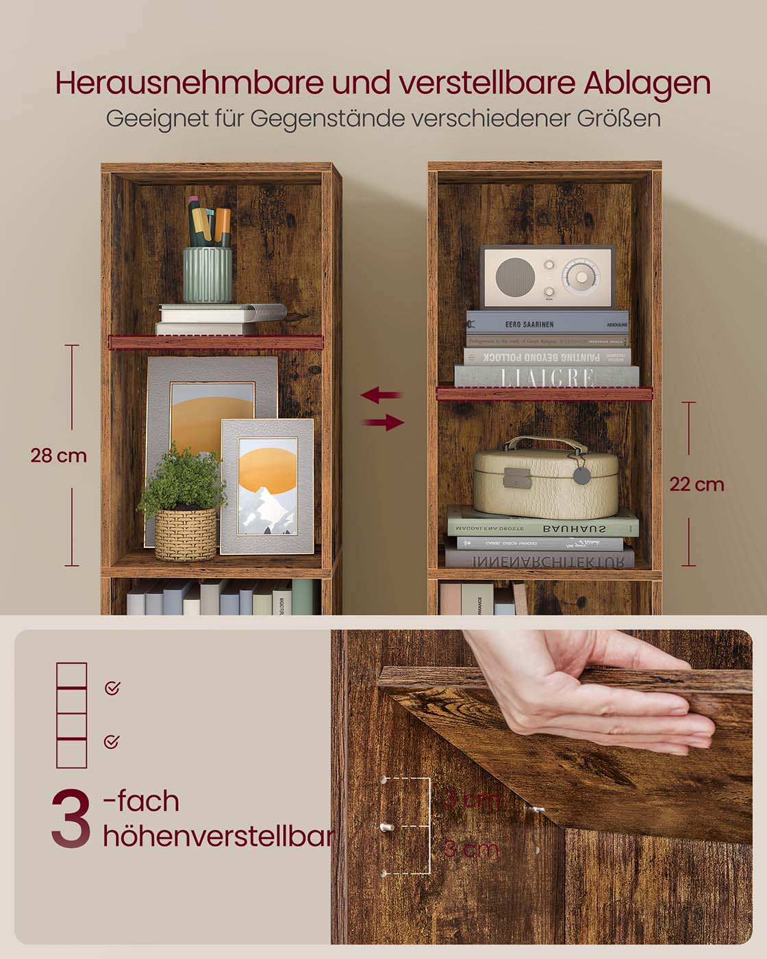 Bookcase with 4 open storage shelves - Image 4