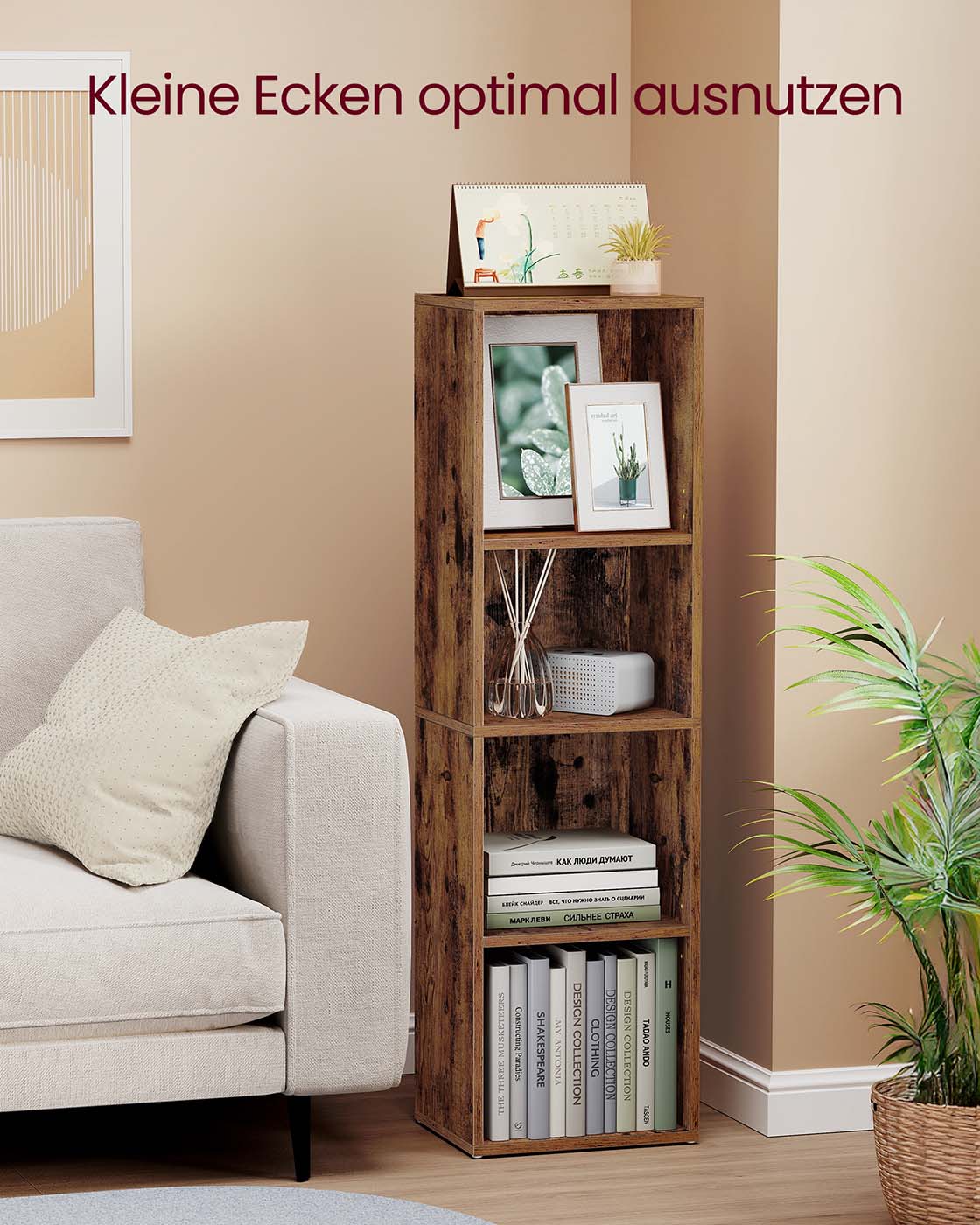 Bookcase with 4 open storage shelves - Image 3