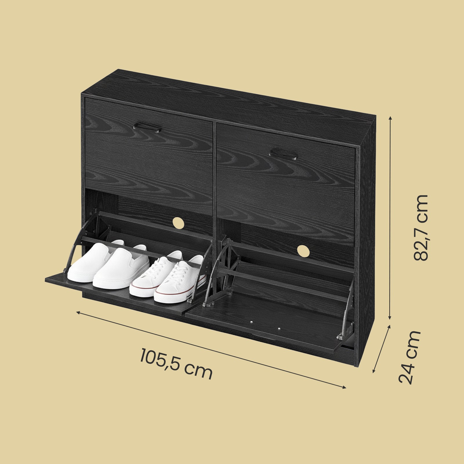 Shoe rack, with 4 flaps, shoe shelf - Image 3