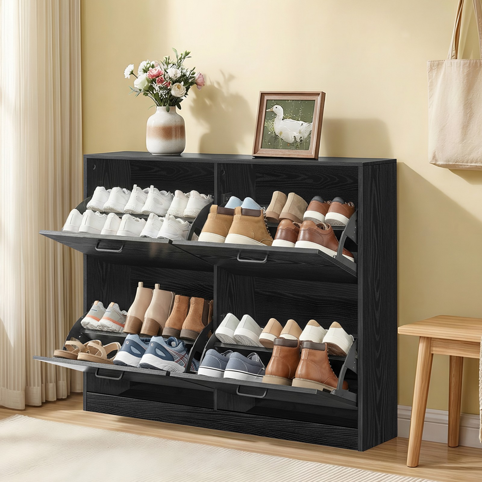 Shoe rack, with 4 flaps, shoe shelf - Image 2