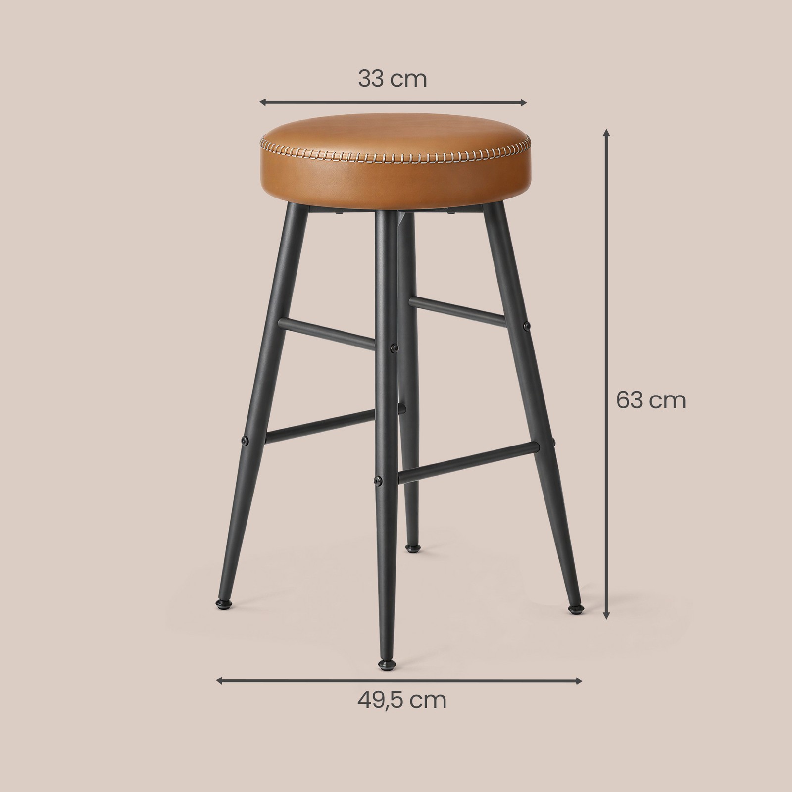 Barstolar, 2-pack, barpall, köksstol - Bild 4