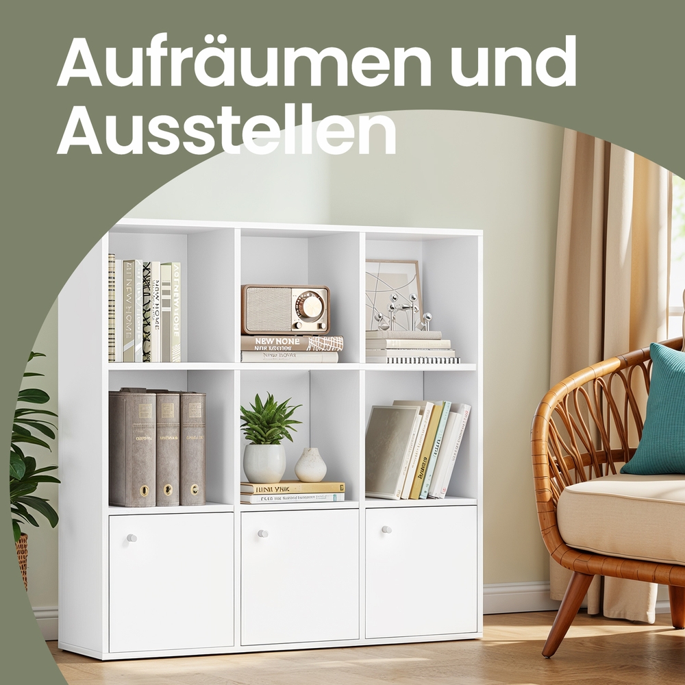 3-tier bookshelf, storage shelf, freestanding shelf - Image 4