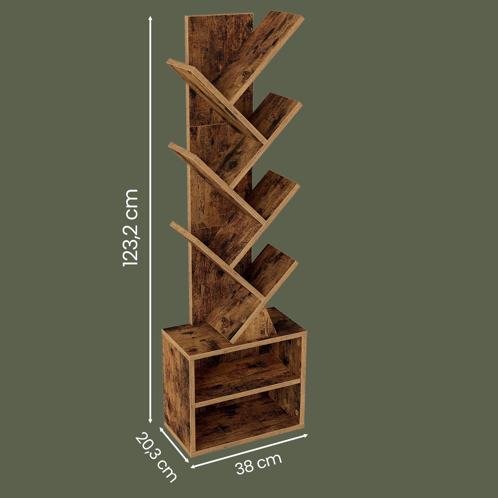 Tree-shaped freestanding shelf, bookshelf, 20 - Image 3
