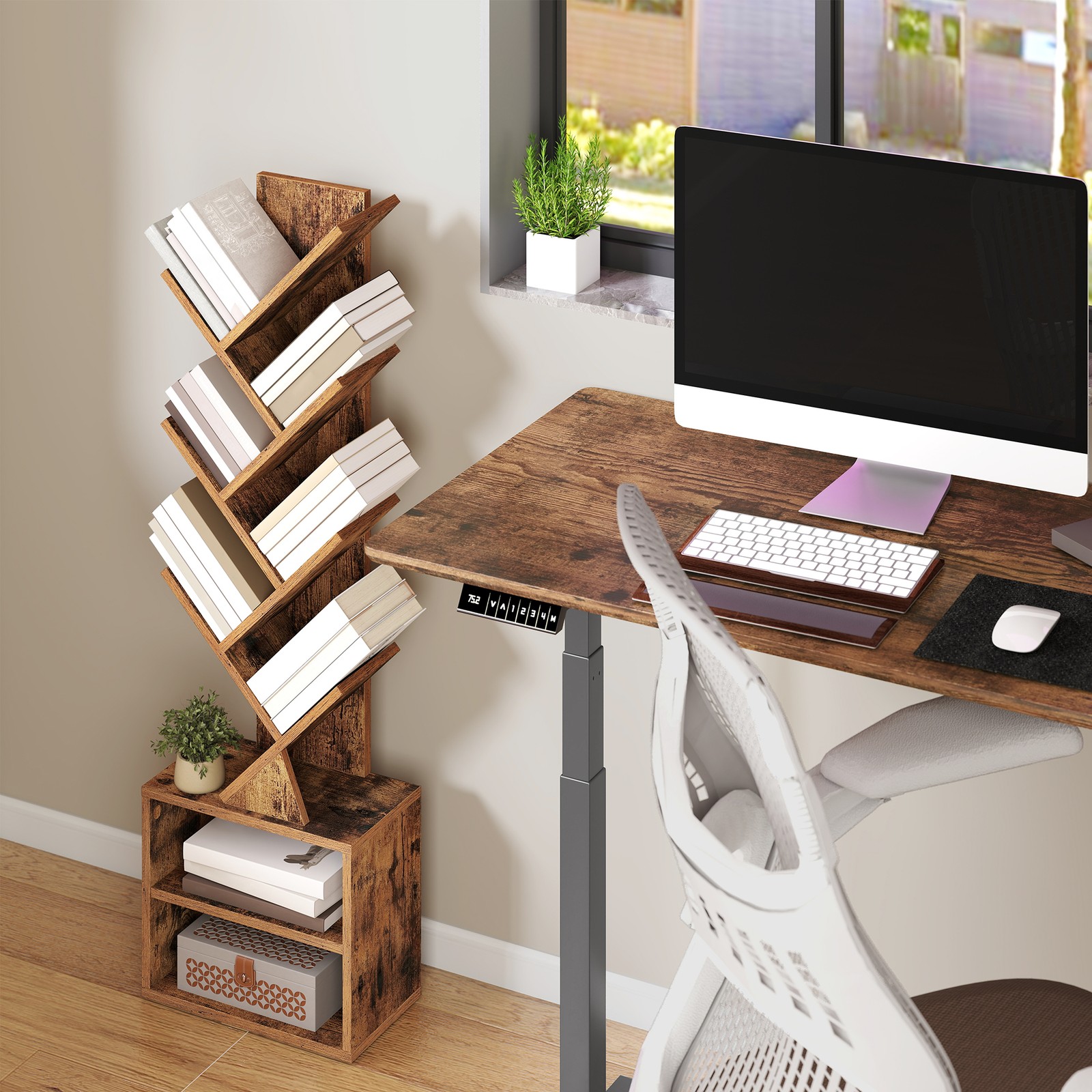 Tree-shaped freestanding shelf, bookshelf, 20 - Image 5