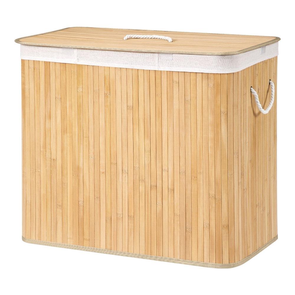 Laundry basket with lid, 3 compartments, 170 liters - Image 5