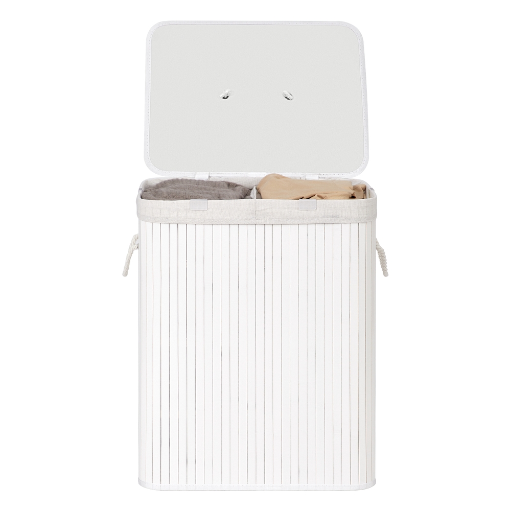 Laundry basket with lid, 2 compartments, 120 liters - Image 3
