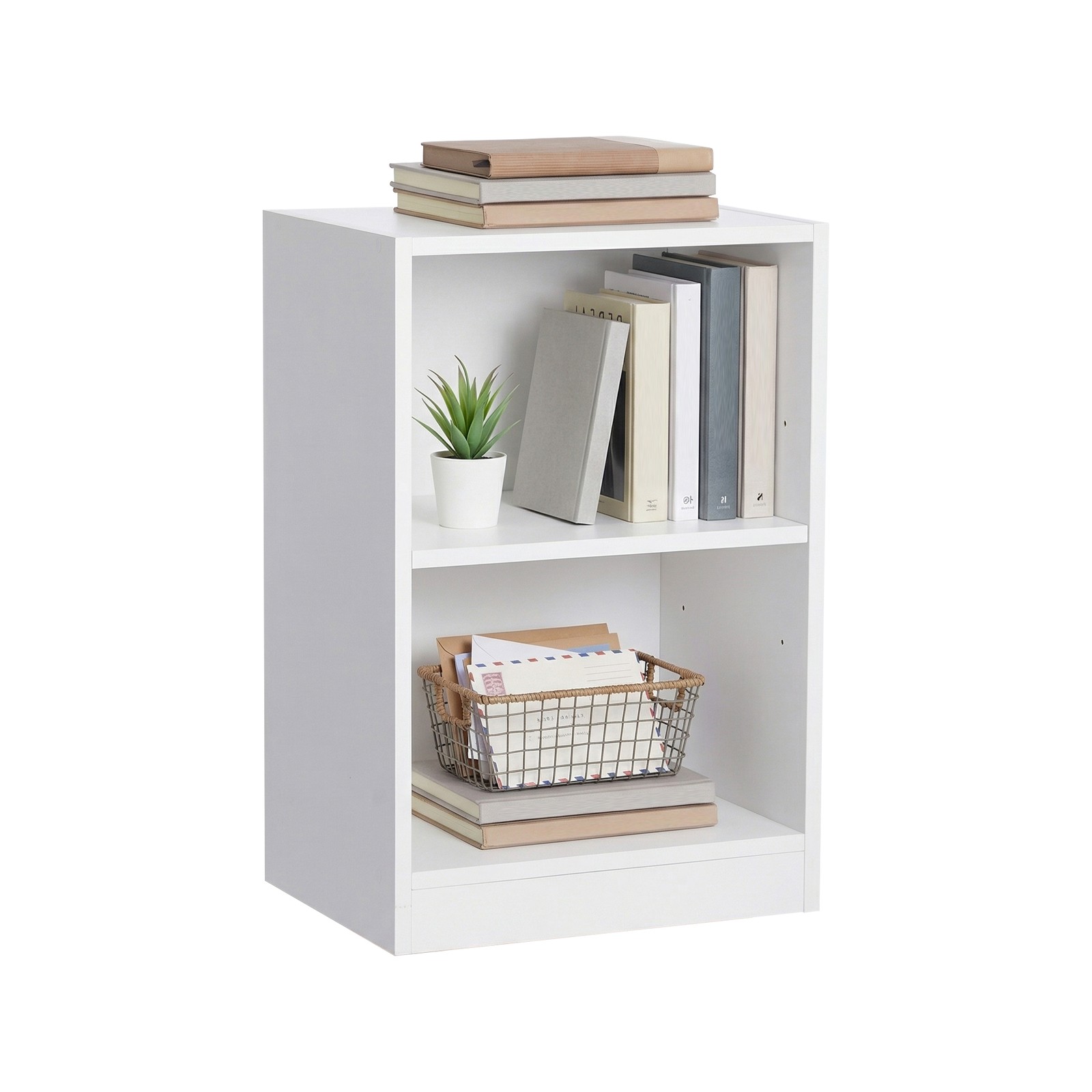 Sidebord med fleksibel hylde, natbord med åbne rum, til stuen - Billede 2