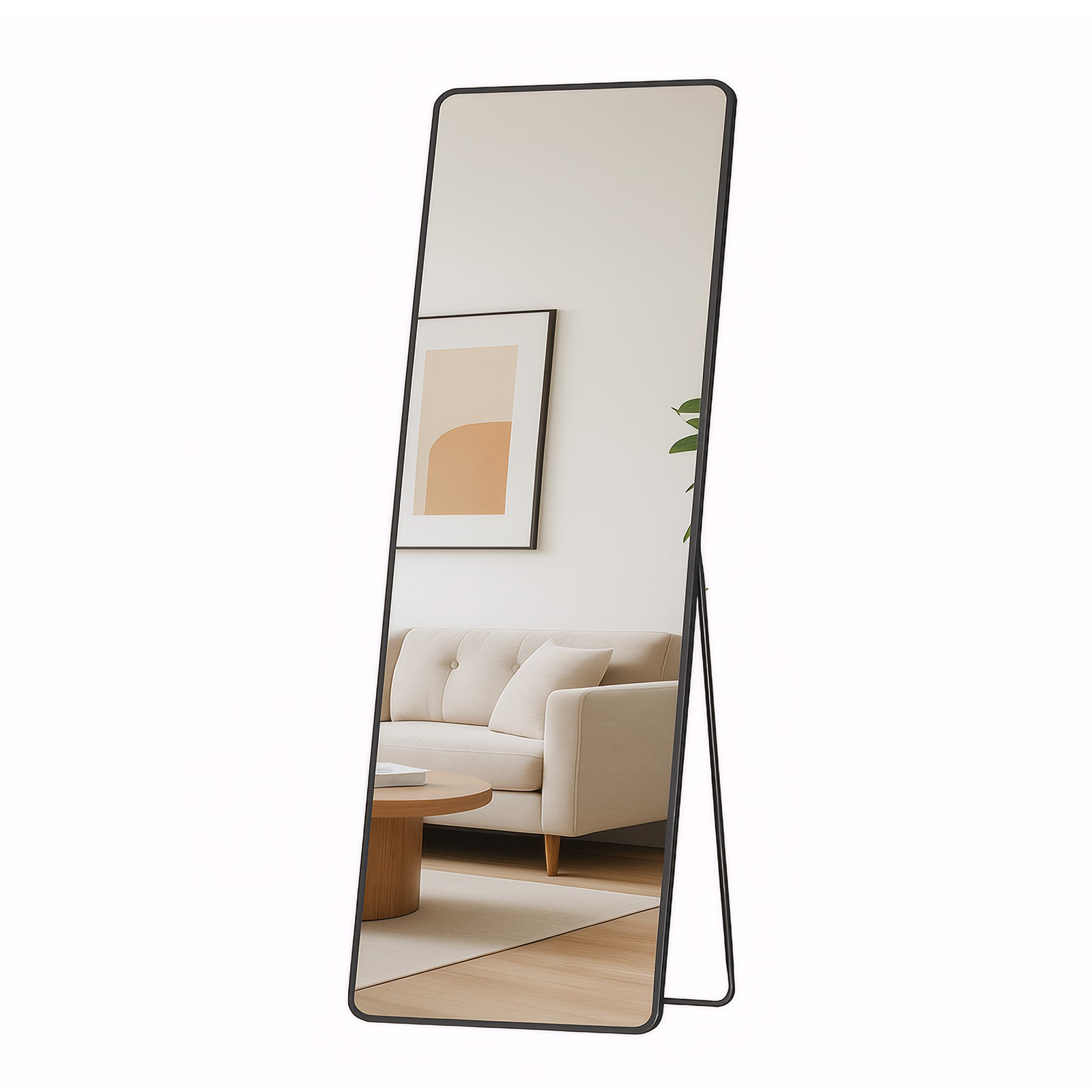 Mirror 150 x 40 cm, aluminum frame, rectangular mirror - Image 2