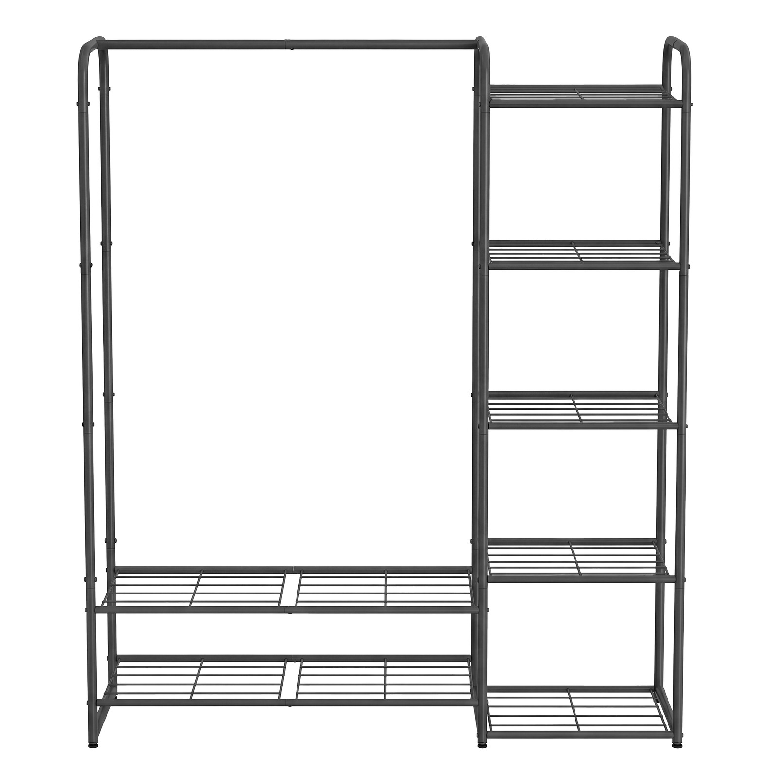 Tøjstativ, garderobe med hylder, af metal