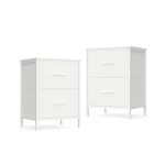 BELLAH Collection - Set of 2 nightstands with 2 drawers, cloud white-snow white