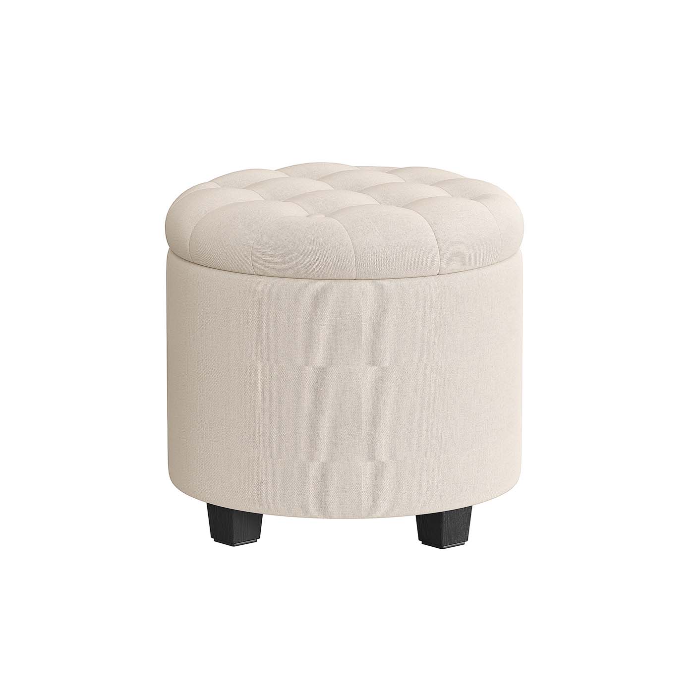 Footstool with storage Light Beige