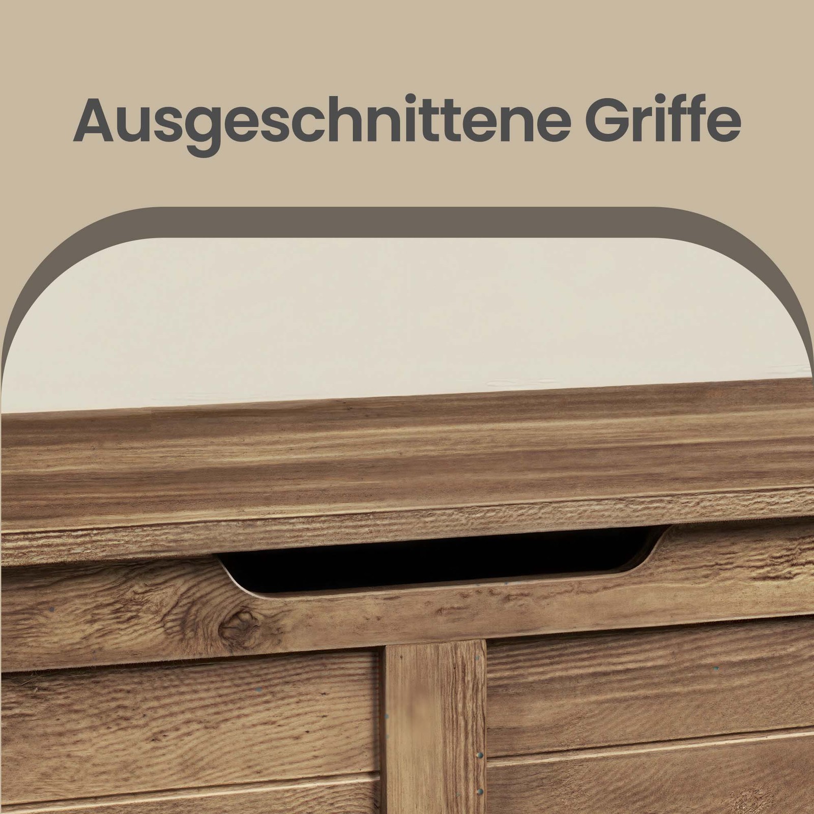 Shoe bench, bench with storage, storage chest with 2 safety hinges - Image 7