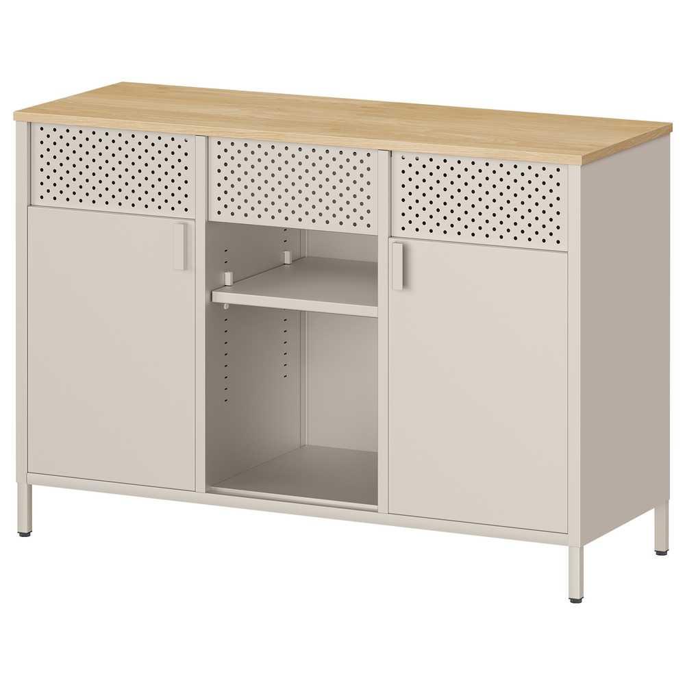 Sideboard, storage cabinet with double doors, magnetic closure