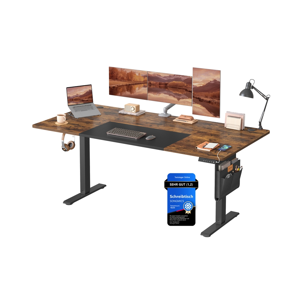 Electric height-adjustable desk 180 x 80 cm