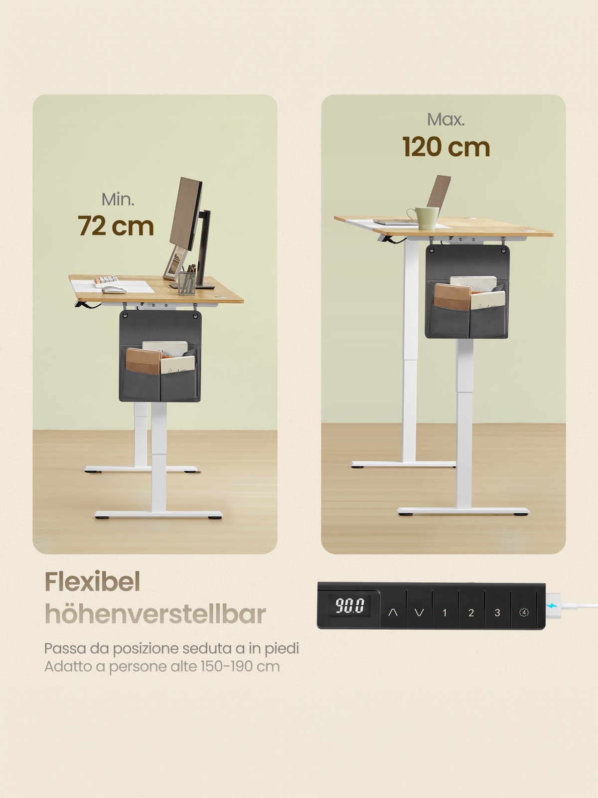 Electric height-adjustable desk, 120.1 x 60 - Image 5