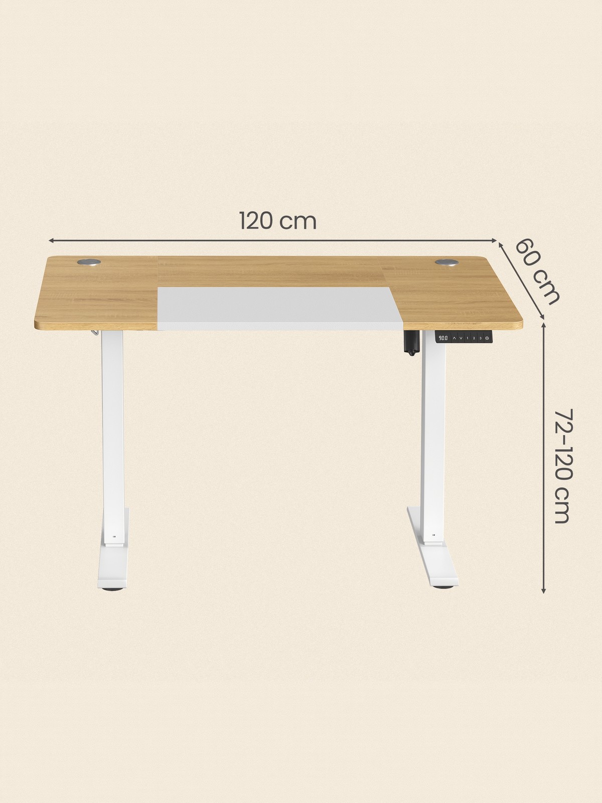 Electric height-adjustable desk, 120.1 x 60 - Image 6