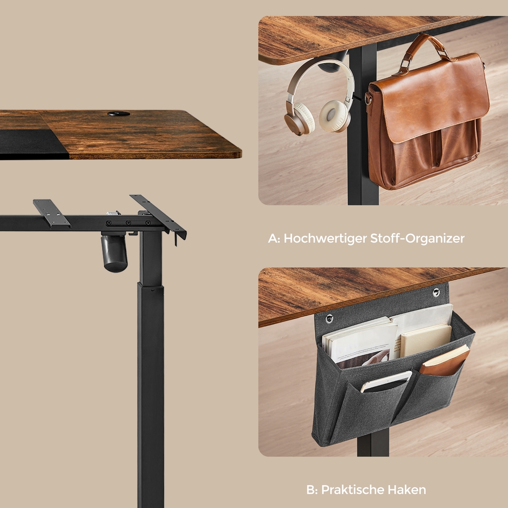 Electric height-adjustable desk, 140.1 x 60 - Image 7
