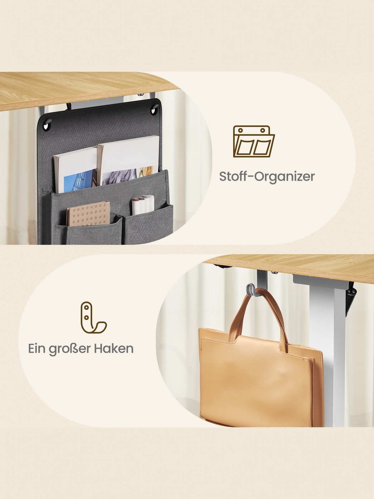 Elektrisk højdejusterbart skrivebord, 160,1 x 70 - Billede 3
