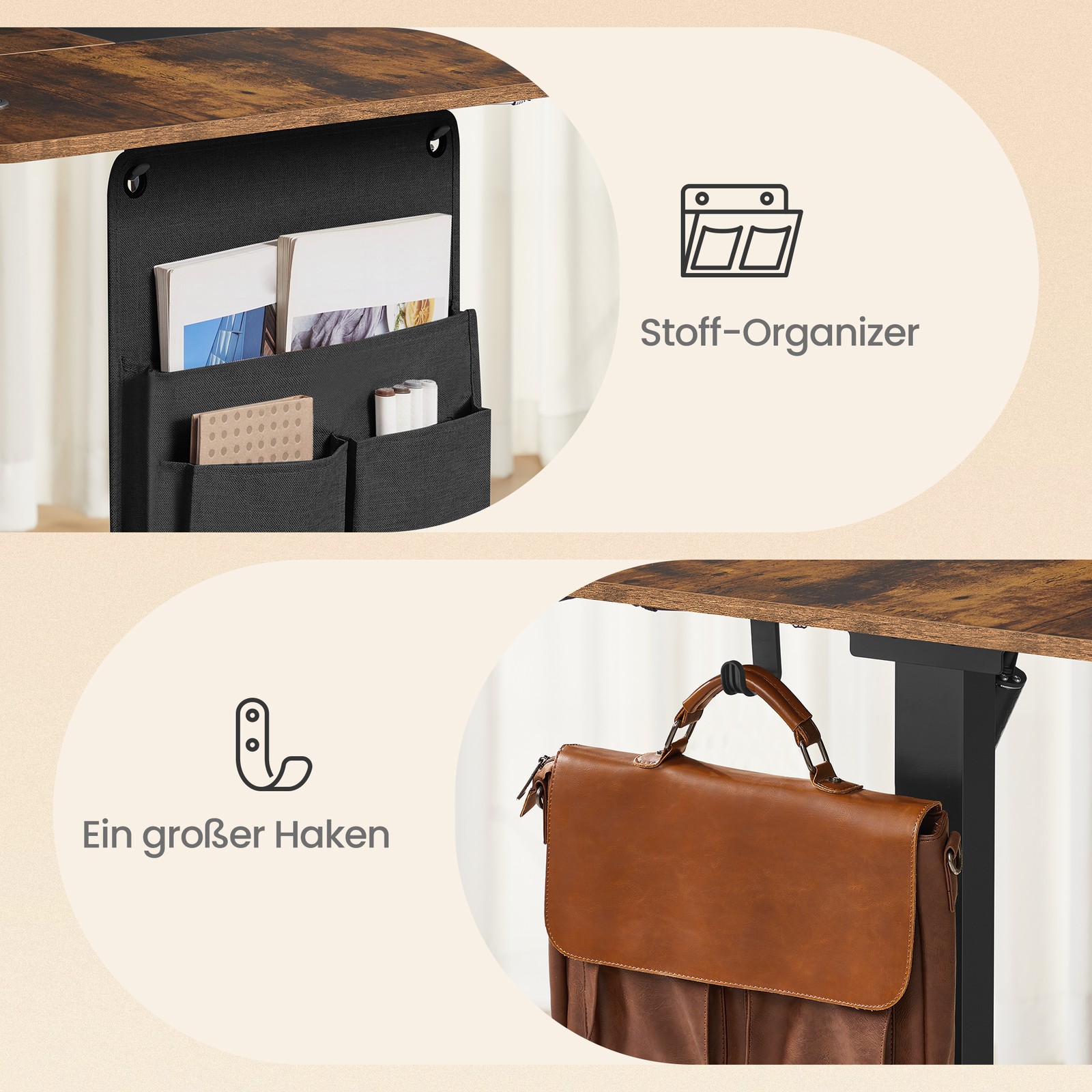 Height-adjustable standing table, 180 x 80 cm, memory function - Image 7