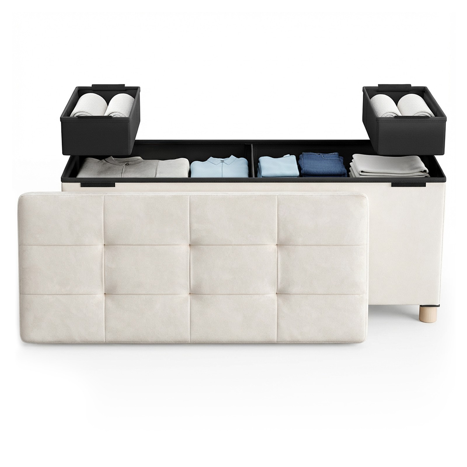 Ottoman, bench with storage, 38 x 110 x 40 cm - Image 2