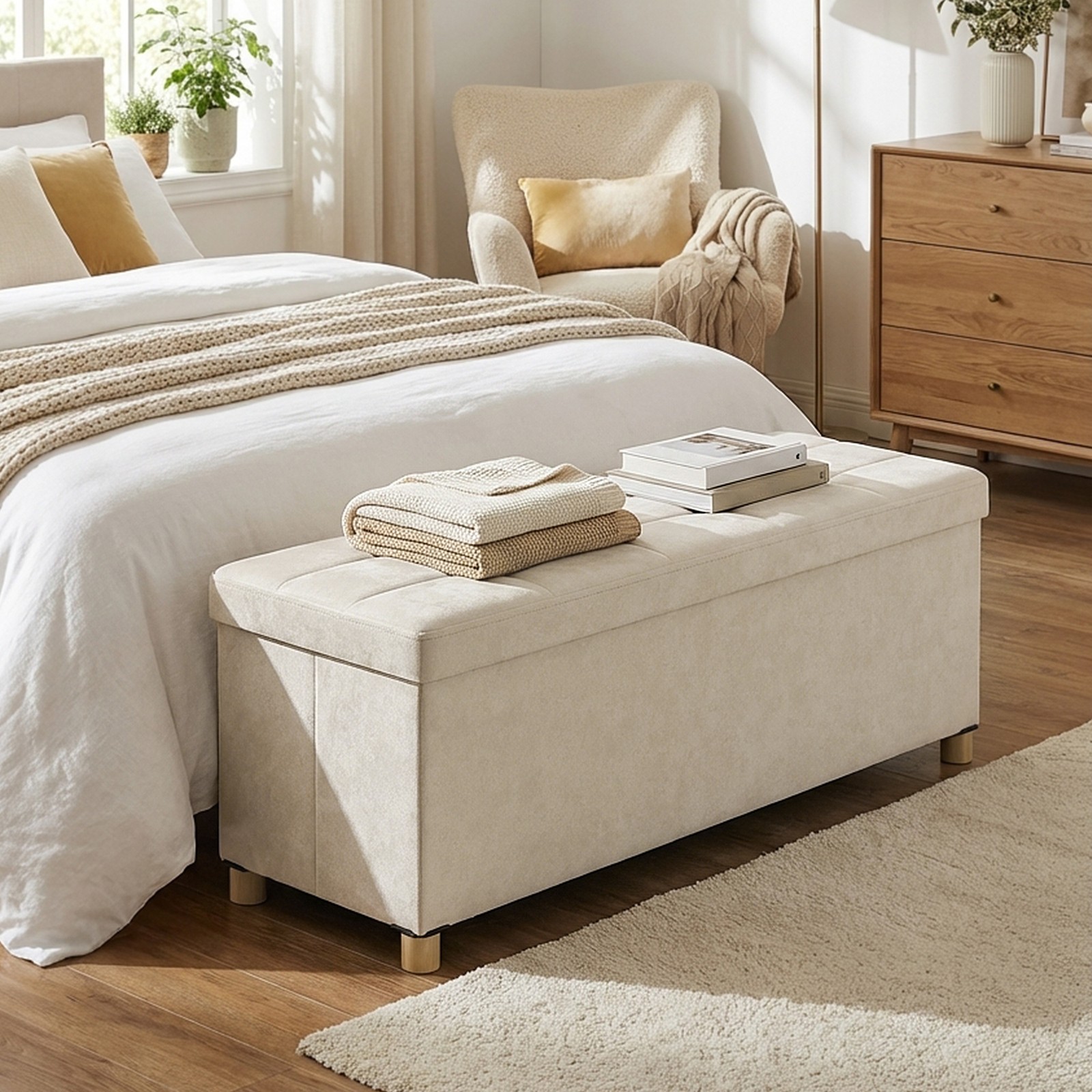 Ottoman, bench with storage, 38 x 110 x 40 cm - Image 4