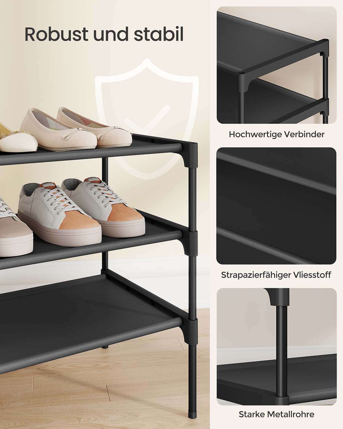 Space-saving multi-tier shoe rack for hallways and entryways - Image 5