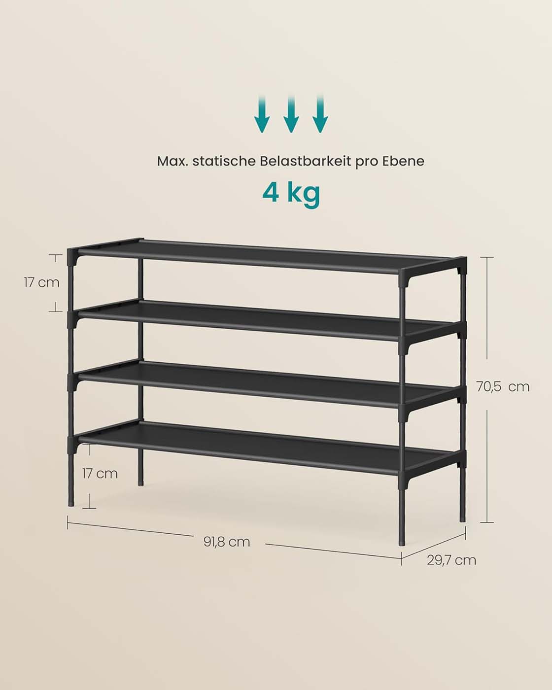 Space-saving multi-tier shoe rack for hallways and entryways - Image 7
