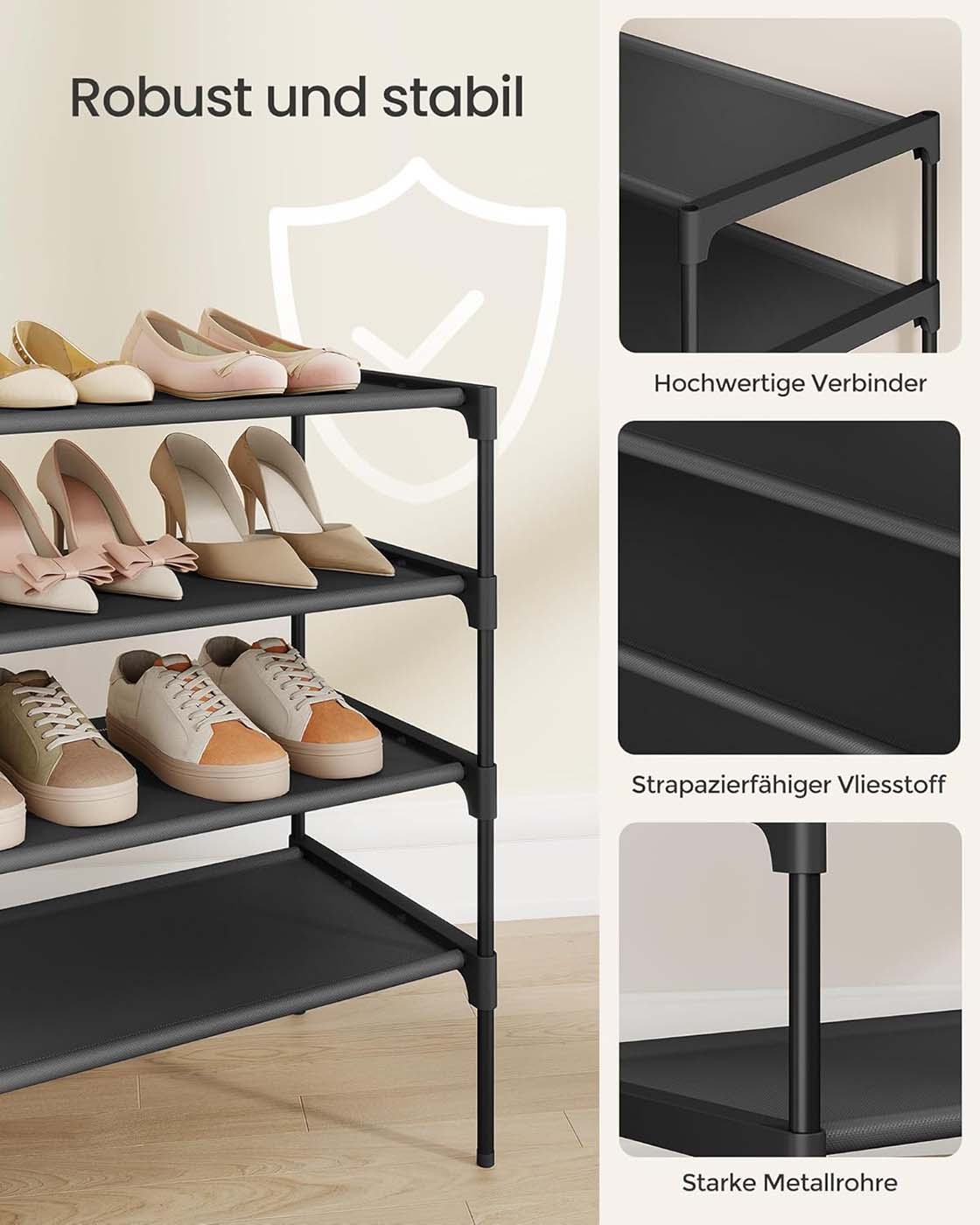 Space-saving multi-tier shoe rack for hallways and entryways - Image 5