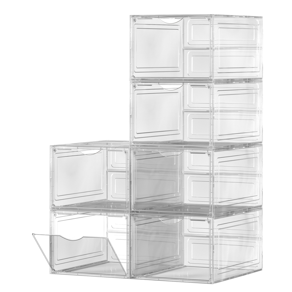 Transparent white shoe box