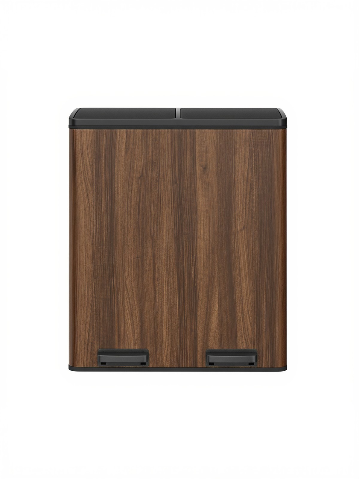 60 L trash can with 2 compartments, removable inner bins, pedal