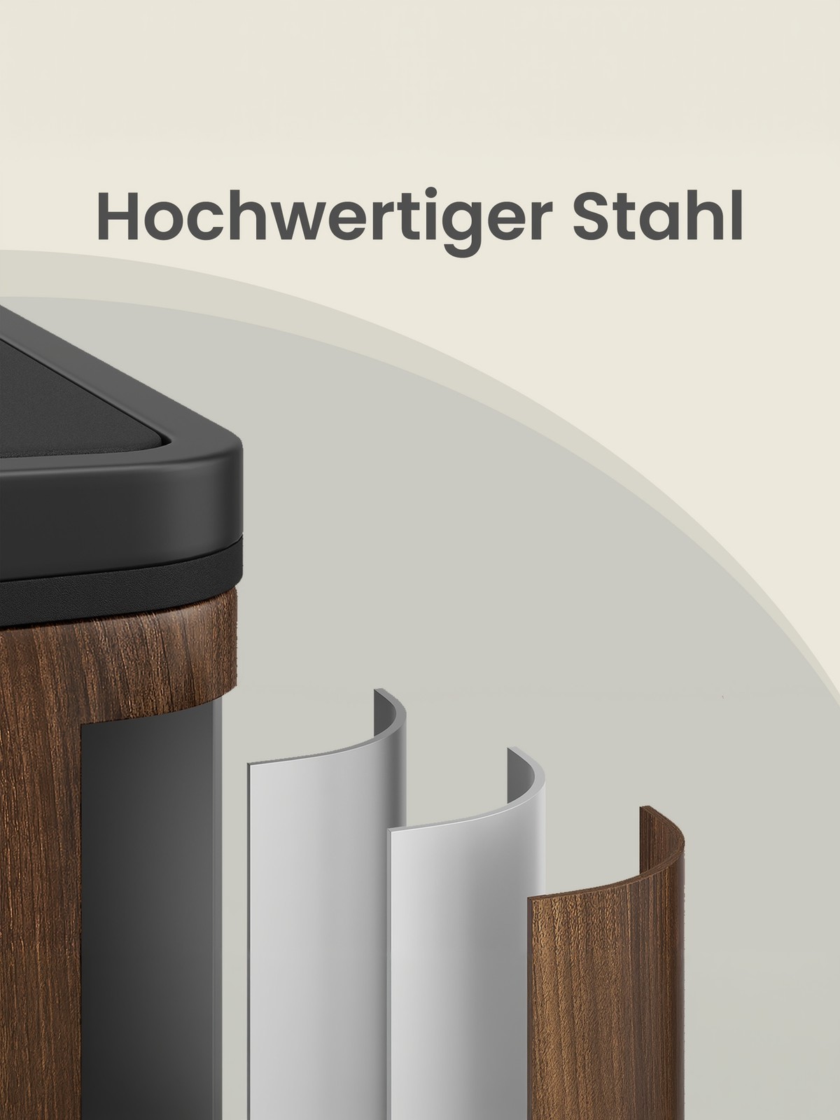 60 L trash can with 2 compartments, removable inner bins, pedal - Image 7