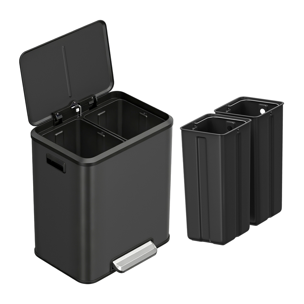 Kitchen trash can, waste sorting system, trash can