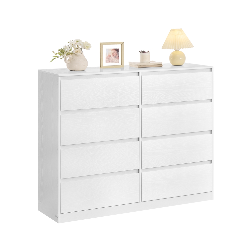 VASAGLE 6-Drawer Chest of Drawers, Dresser, Linen Chest, for Bedroom, 40 x 119.4 x 75 cm, Modern Kailyn Collection, Ebony Black