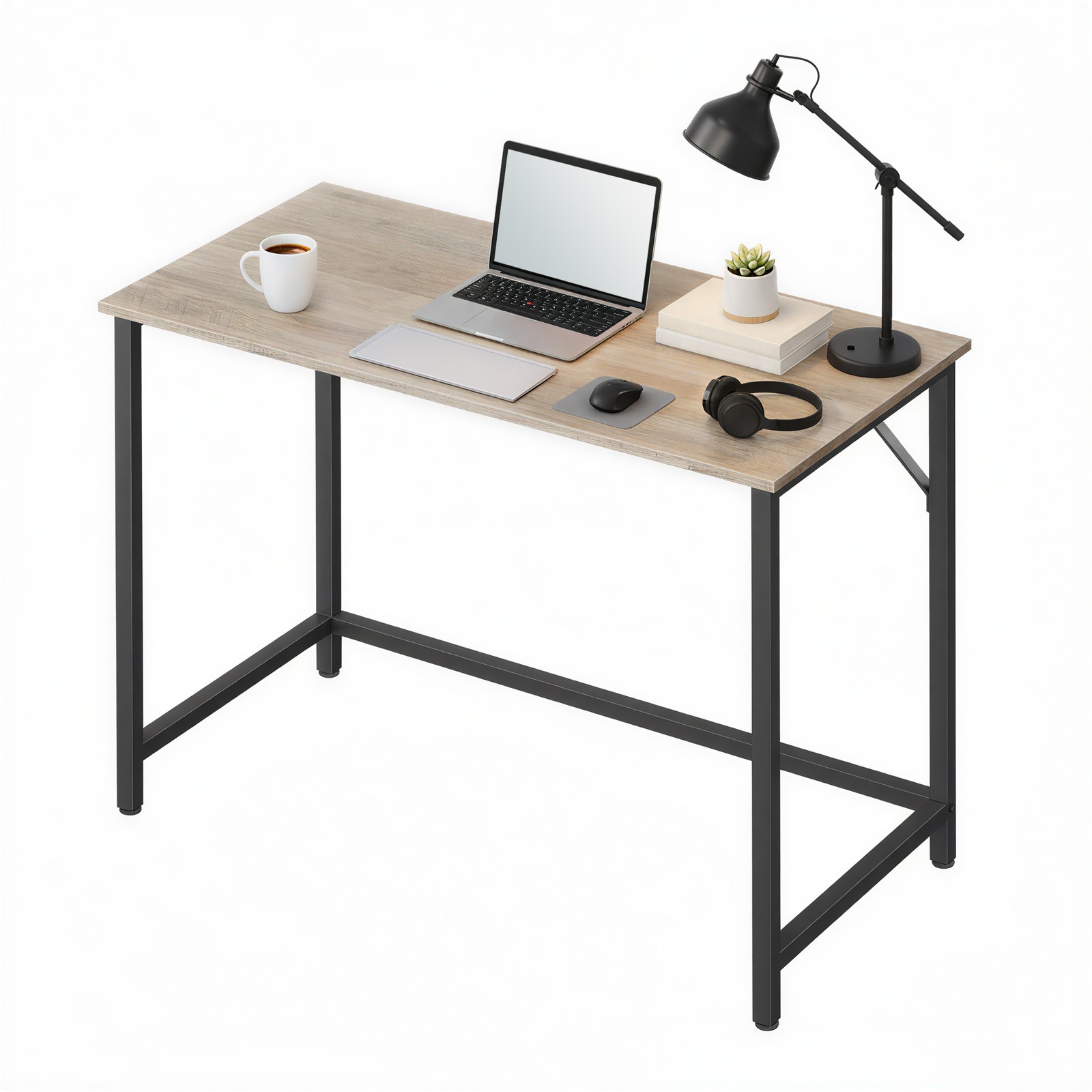 Bord til hjemmekontoret, stabilt computerbord, nem montering - Billede 2
