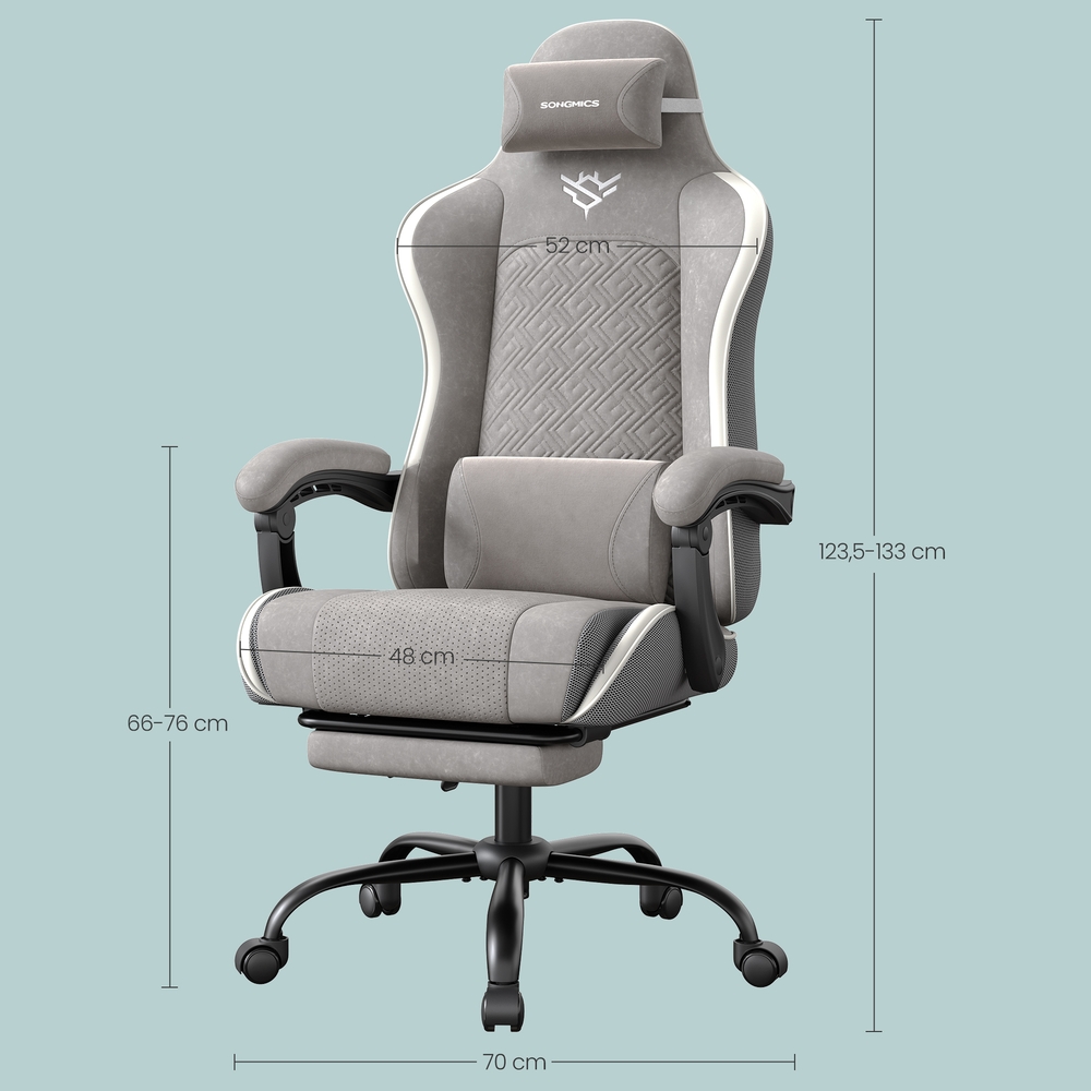 Ergonominen pelituoli jalkatukella ja jousityynyllä - Image 7